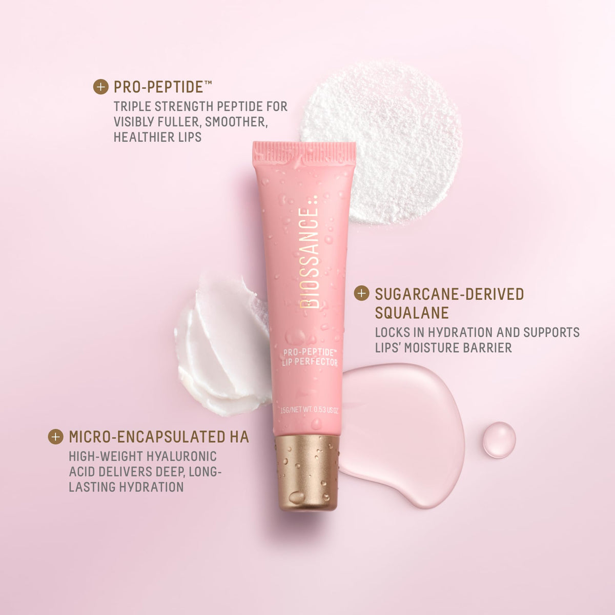Biossance Pro-Peptide Lip Perfector – Triple-Treat Vegan Lip Balm – Deeply Hydrating with Pro-Peptides & Hyaluronic Acid – Enhances Natural Lip Color – Silky, Glossy Finish in Blush Quartz, Pink BIOSSANCEBuy Supplements Australia