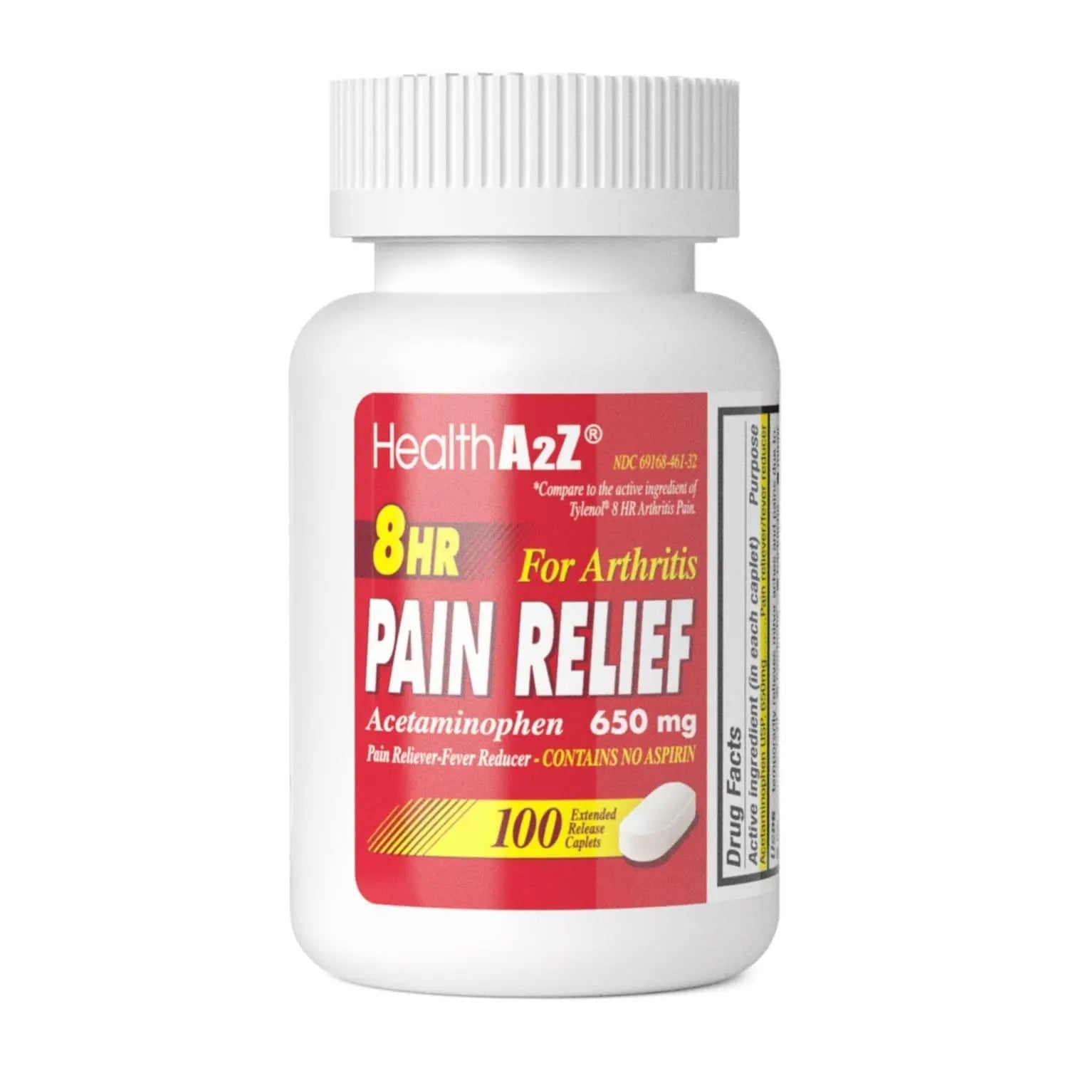 HealthA2Z® Pain Relief Extended Release | Acetaminophen 650mg | 8 Hours | Arthiritis Pain | Pain Reliever - Fever Reducer | Contains no Aspirin (100 Count) HealthA2ZBuy Supplements Australia