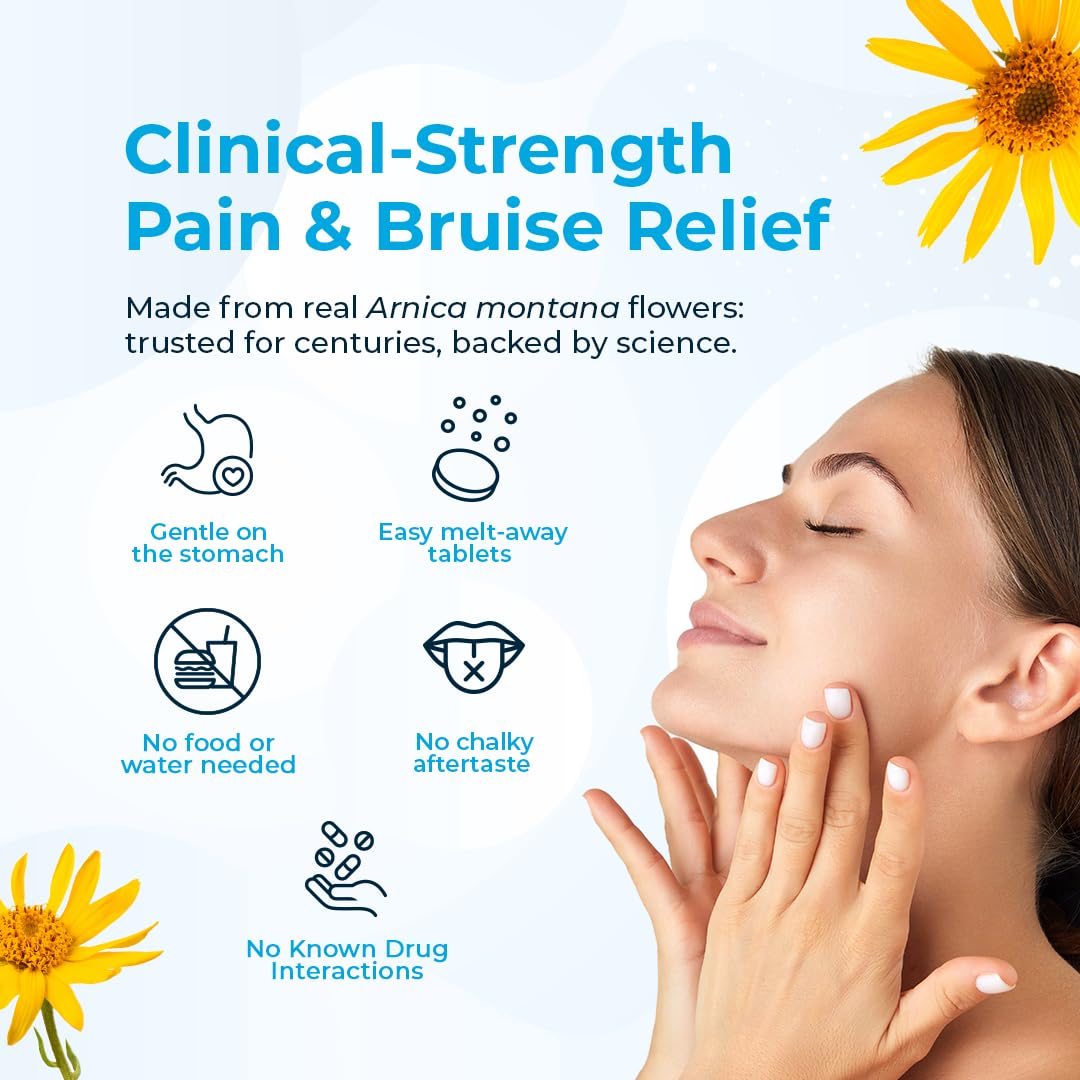 VitaMedica Arnica Montana 30X Homeopathic Tablets for Bruising Pain and Swelling | Plant Based Formula | Recommended by Plastic Surgeons | Natural Recovery Surgery Or Injury | 3 Pack | 150 Servings VitaMedicaBuy Supplements Australia