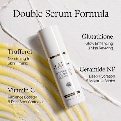 d'alba Piedmont White Truffle Double Serum All-in-one Multi Balm, Stick Balm, Vegan Skincare with Vitamin C and Vegan Collagen, 3-in-1 Anti Wrinkle, Eye Treatment, Dark Spot Remover d'alba PiedmontBuy Supplements Australia