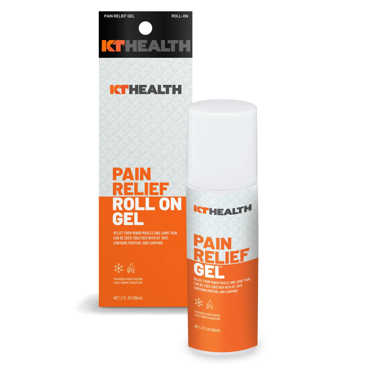 Supplement Product​KT Tape Health, Pain Relief Gel, Time-Released Topical Relief from Back Pain, Sciatica and Arthritis, 3.0 oz Roll-On - GlowUpCaUSA
