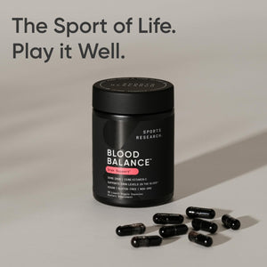 Sports Research® Blood Balance Iron Supplement - 36 MG Iron + Folate & Vitamin C for Absorption - Red Blood Cell Support for Women & Men* - Vegan Certified · Non-GMO · Gluten-Free - 90 Capsules Sports Research buy supplements Au