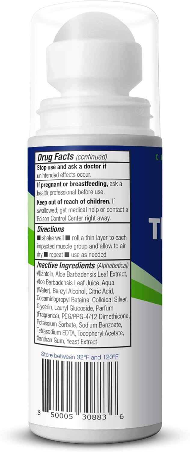Theraworx Relief for Muscle Cramps Roll-On Fast-Acting Muscle Spasm, Leg Soreness with Magnesium Sulfate - 2.5 oz - 2 Count