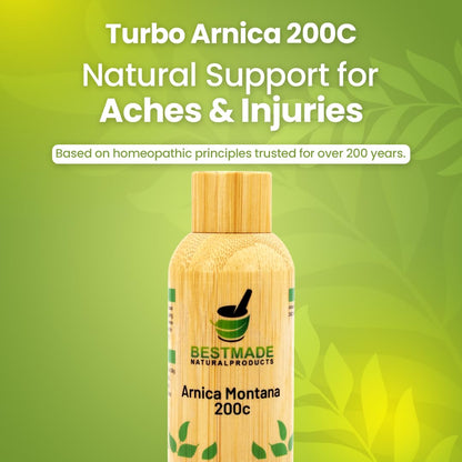 Bestmade Natural Products Turbo Arnica 200C - Comprehensive Arnica Pellets for Muscle Recovery, Soreness Relief, and Holistic Wellness Support, 350 Pellets Bestmade Naturalproducts.comBuy Supplements Australia