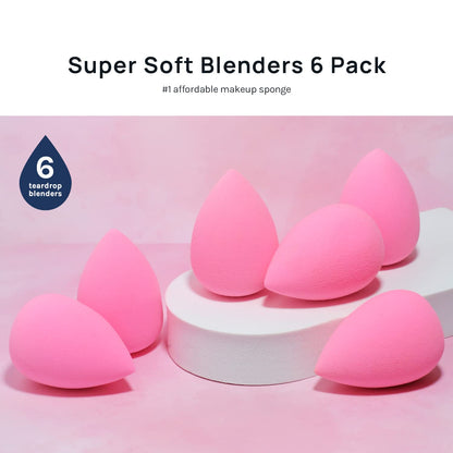 AOA Studio Collection makeup Sponge Set Latex Free and High-definition Set of 6 makeup Wonder blender For Powder Cream and Liquid, Super Soft Wonder Beauty Cosmetic AOA STUDIOBuy Supplements Australia