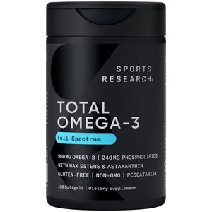 Sports Research® 2-in-1 Pack - Total Omega-3 Fish Oil 2200mg - 960mg of EPA & DHA, and Vitamin D3 5000iu + K2 100mcg Sports Research buy supplements Au