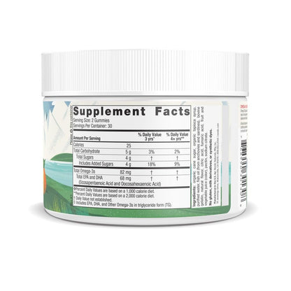 Nordic Naturals Omega-3 Gummies for Kids & Adults, Tangerine - 120 Count | 82 mg total omega-3s w/ EPA & DHA per serving supports heart, brain, & eye health. Tangerine flavor gummies, non-GMO formula