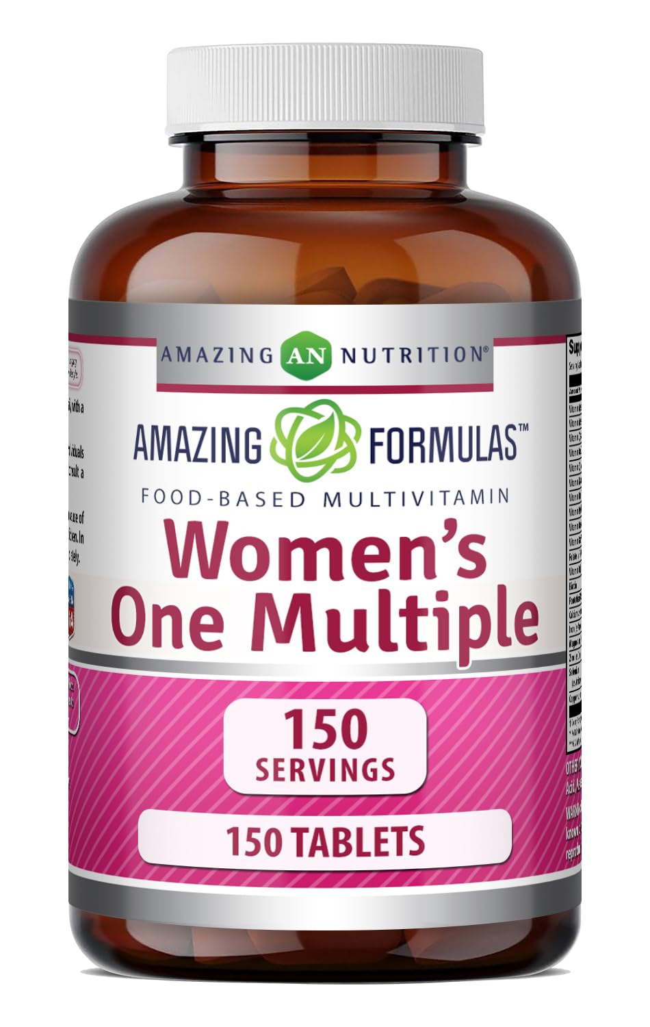 Multivitamin bottle labeled 'Women's One Multiple' by Amazing Formulas on a white background