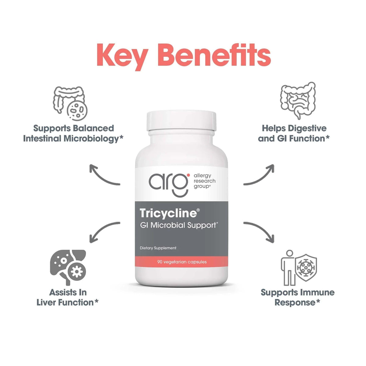 Nutricology TriBiotics - Berberine Artemisinin Botanical Blend - Gastrointestinal Support - Hypoallergenic - 45 Servings - 90 Capsules Allergy Research Group buy supplements Au