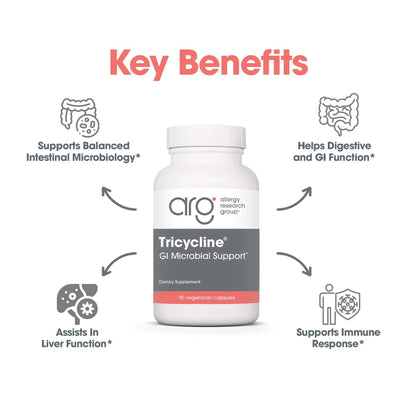 Nutricology TriBiotics - Berberine Artemisinin Botanical Blend - Gastrointestinal Support - Hypoallergenic - 45 Servings - 90 Capsules Allergy Research Group buy supplements Au