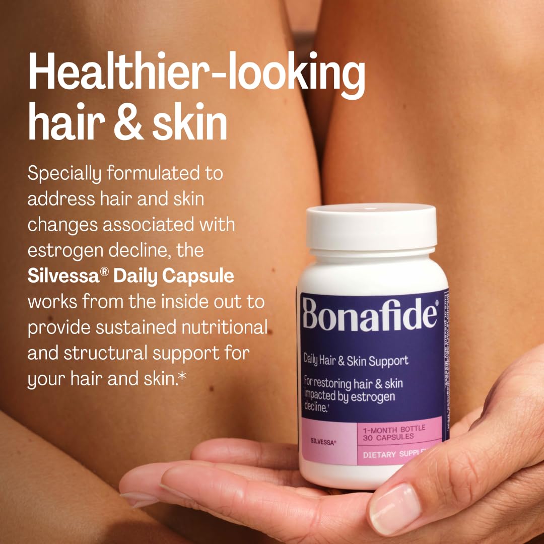 Bonafide Silvessa Hair & Skin Support Capsules – Hormone-Free, Drug-Free Daily Nourishment for Hair & Skin During Menopause – 30 Day Supply (30 Capsules) Bonafide buy supplements Au