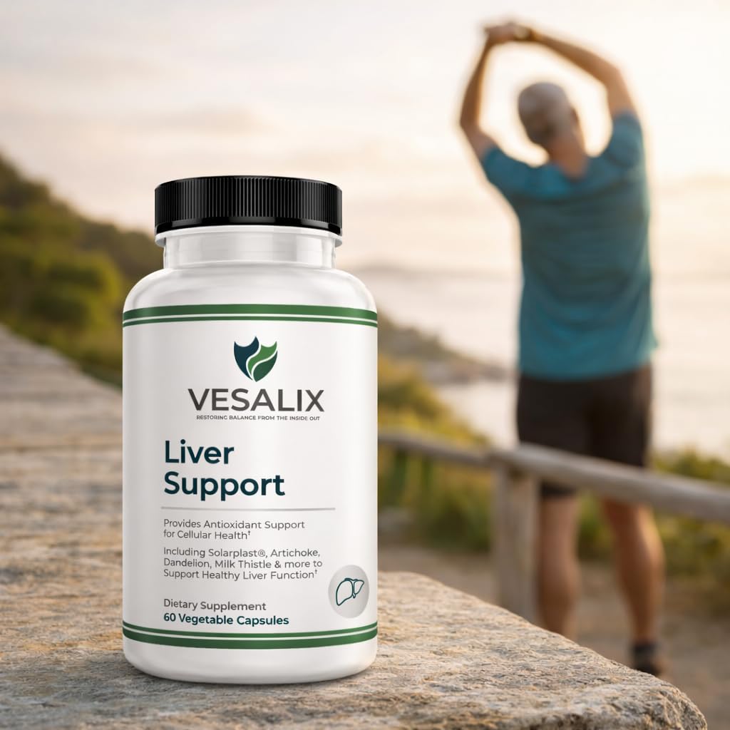 VESALIX Liver Support Supplement for Adults 40+ – Milk Thistle, Artichoke & Dandelion with Digestive Enzymes – Supports Digestion & Cellular Health – 60 Vegetarian Capsules VESALIXBuy Supplements Australia