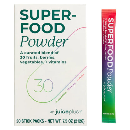 Juice Plus+ - Superfood Powder - Drink with 30 Fruits Berries Veggies Plant Vitamins for Refreshing Immune Wellness Boost - 30 Stick Packs Juice Plus+ buy supplements Au