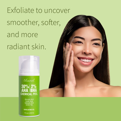 Ebanel Bundle of 30% AHA 2% BHA Chemical Peel and Advanced Silicone Scar Gel