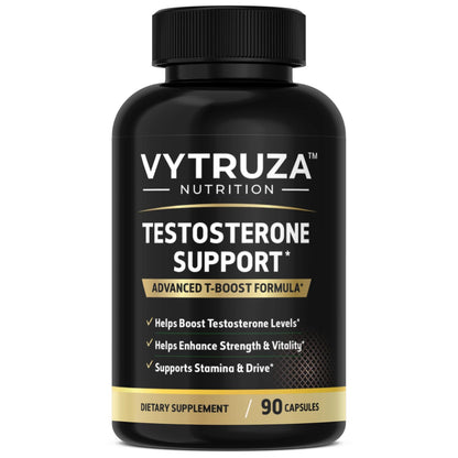 Vytruzza Nutrition Testosterone Support supplement bottle on a white background