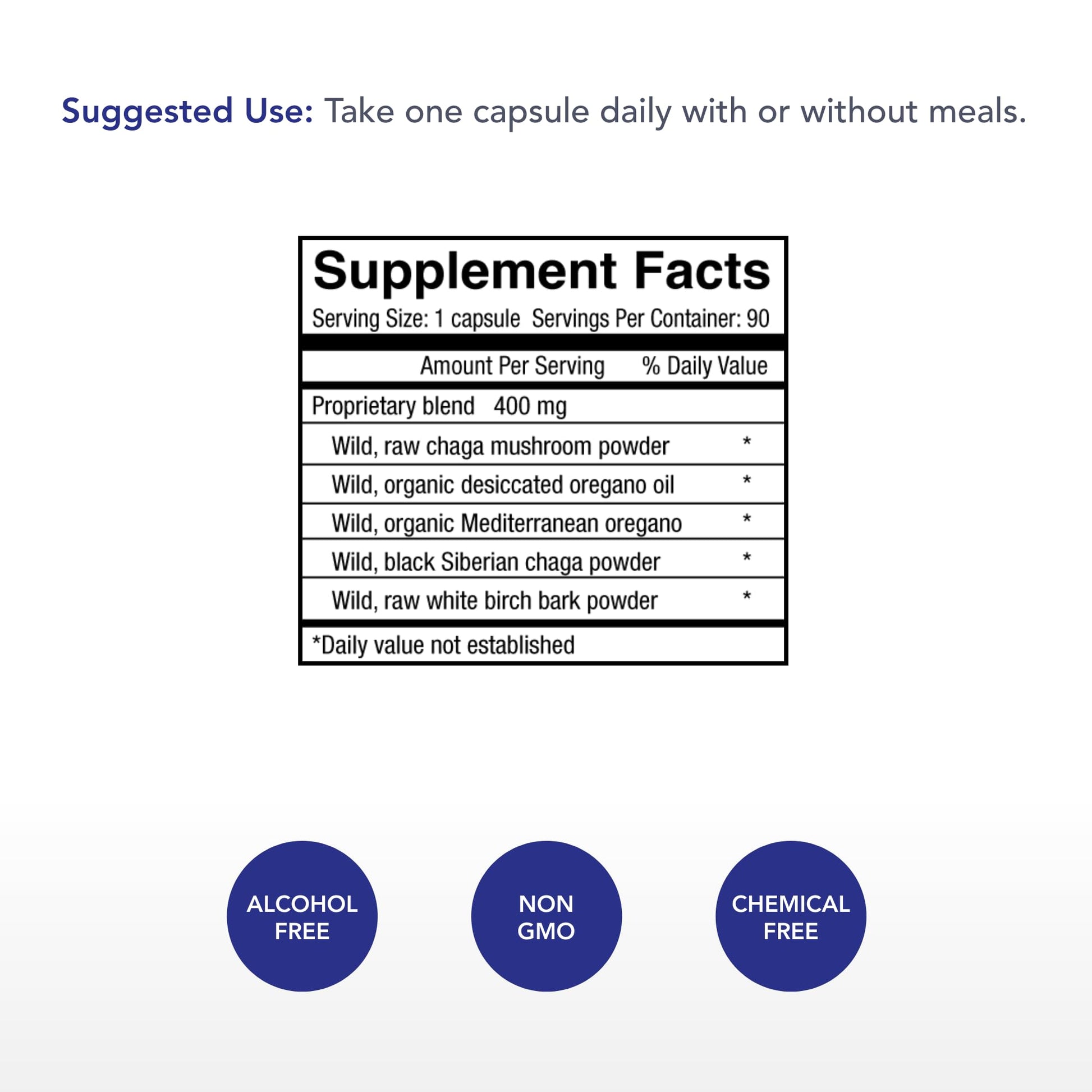 Physician's Strength ChagaStrength - 90 Capsules - Wild, Raw Chaga Complex - Immune & Physical Support - Non-GMO - 90 Servings Physician's Strength buy supplements Au