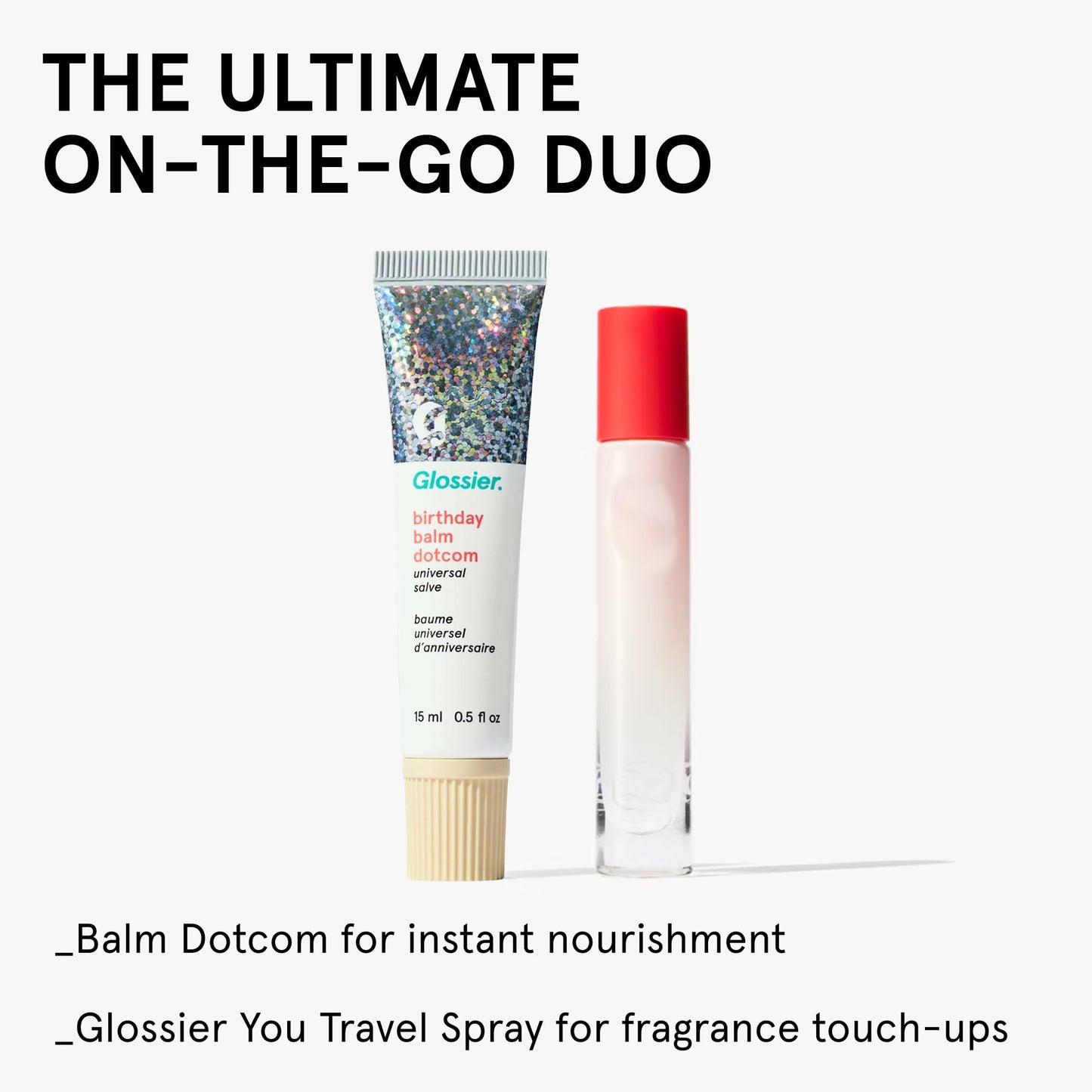Glossier Balm Dotcom Hydrating Lip Balm - Universal Salve, Up to 12Hr Moisture - Lanolin, Beeswax & Castor Oil for Dry Lips, Cuticles & Skin - Birthday, Clear Soft Shimmer, 15ml GlossierBuy Supplements Australia