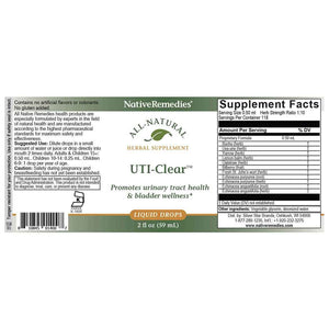 Native Remedies UTI-Clear for Urinary Tract and Bladder Health, 59 ml