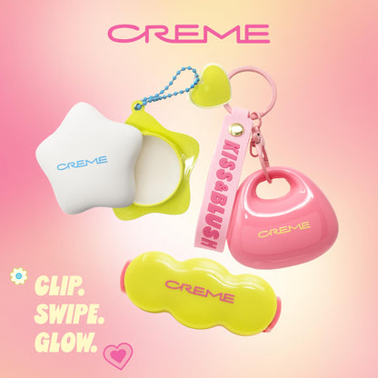 The Crème Shop Kiss & Blush Tinted Lip Balm & Blush, Korean Makeup for Lips & Cheeks, Cute Charm Key Chain, Hydrating, Long Lasting Tint, Aloe, Squalane (Cherry Squeeze) The Crème ShopBuy Supplements Australia