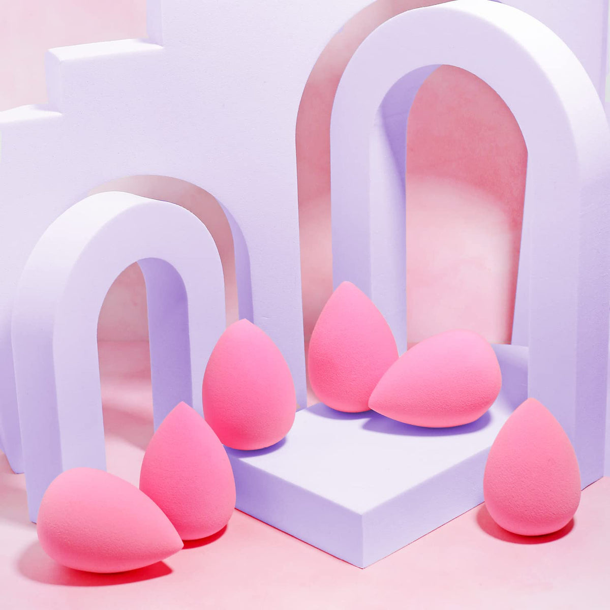 AOA Studio Collection makeup Sponge Set Latex Free and High-definition Set of 6 makeup Wonder blender For Powder Cream and Liquid, Super Soft Wonder Beauty Cosmetic AOA STUDIOBuy Supplements Australia