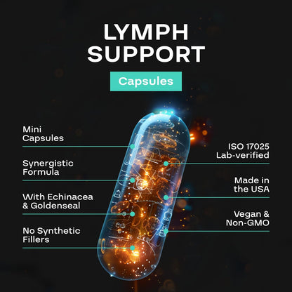 Herbal Lymph System Support Supplement - Lymphatic Support Complex with Echinacea Goldenseal Astragalus & Hydroxytyrosol for Lymphatic Drainage & Immune Support - Vegan Non-GMO Gluten Free (1 Month) NEXGEN BLENDS buy supplements Au