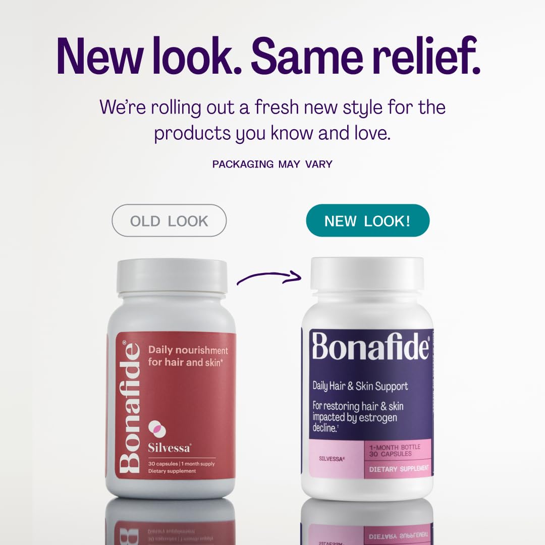 Bonafide Silvessa Hair & Skin Support Capsules – Hormone-Free, Drug-Free Daily Nourishment for Hair & Skin During Menopause – 30 Day Supply (30 Capsules) Bonafide buy supplements Au