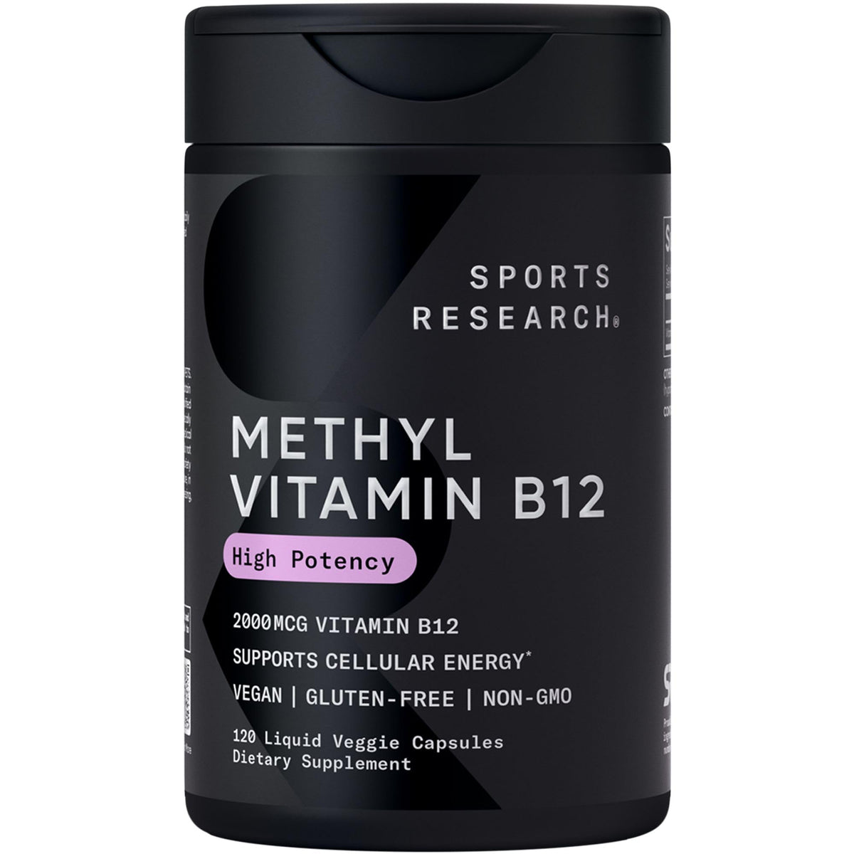 Sports Research® Vitamin B12 as Methylcobalamin 2000mcg - Plant Based B12 w/Coconut MCT Oil for Energy Metabolism Support - Vegan Certified · Non-GMO · Gluten Free - 120 Liquid Caps Sports Research buy supplements Au