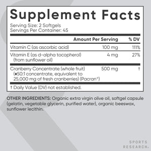 Sports Research® Supplements for Women Pack - Women's Probiotics with Prebiotics 65 Billion CFU (30 Capsules) and Cranberry Fruit Complex Supplement (90 Softgels) Sports Research buy supplements Au