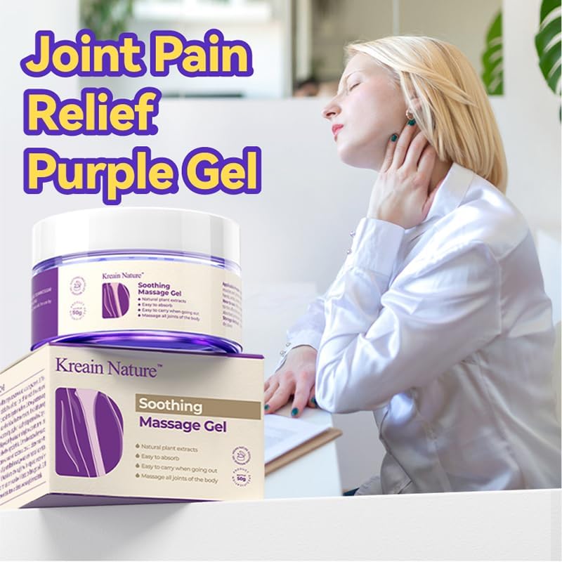 Kreain Nature 2 PCS Joint Gel Purple Soothing Massage Gel Soothes Knees, Lumbar, Neck, Back, Shoulders, Hands, and Feet, 1.76 oz Kreain NatureBuy Supplements Australia