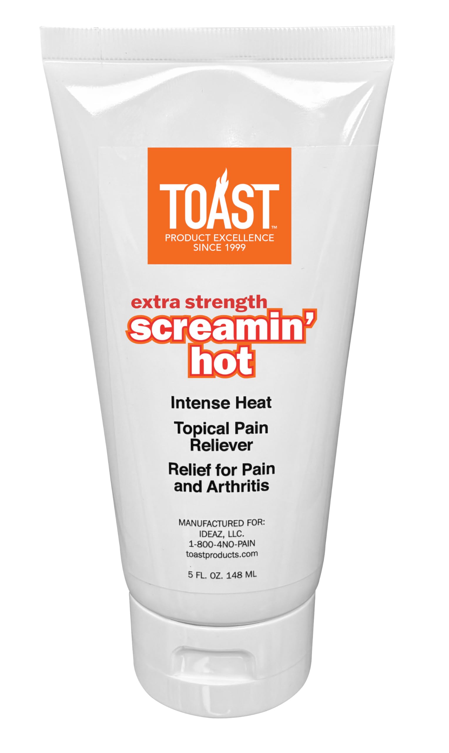 Toast Extra Strength Screamin Hot Intense Heat Topical Pain Relief Cream for Muscles and Joints - 5 Ounces ToastBuy Supplements Australia