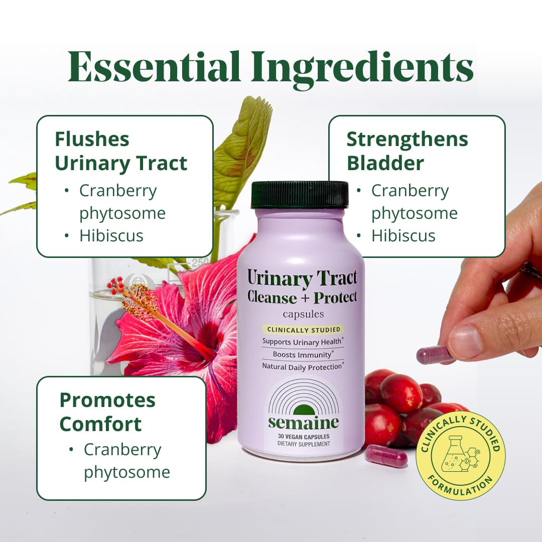 Semaine Hormone Balance for Women - Womens Hormone Balance Supplement & Premenopausal Supplements for Women - Methylated Folate, B Vitamins, Magnesium, Zinc, Berberine Phytosome & Grapeseed - 60 count