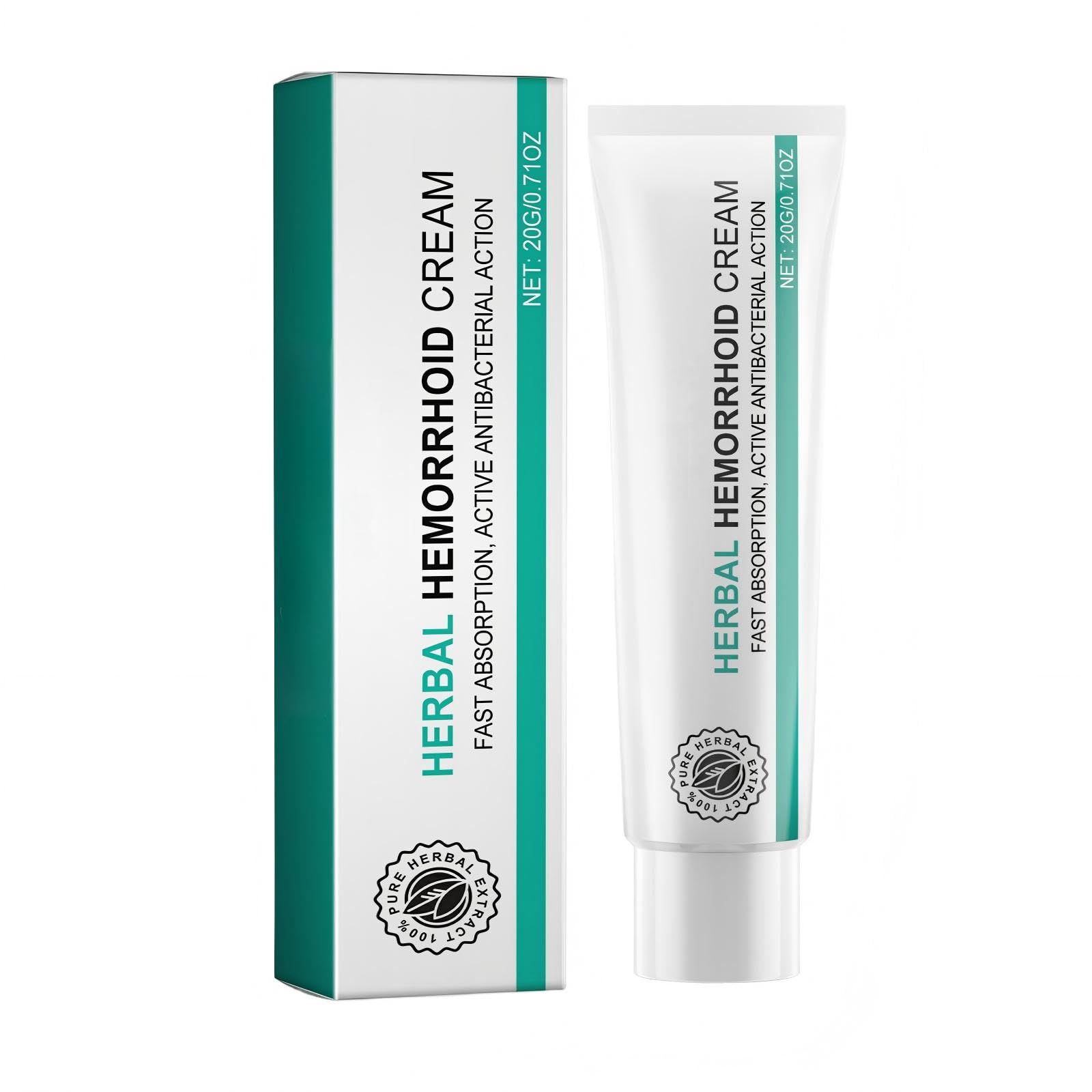Hemorrhoid Cream, Herbal Hemorrhoid Ointment, Natural Itching & Burning Relief Hemorrhoidal Cream, External Discomfort Support for Men Women 20g Aus HealthcareBuy Supplements Australia