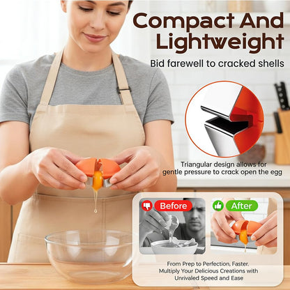New Egg Shell Opener Egg Cracker Tool Stainless Steel, Multifunctional Egg Shell Opener for Raw Or Hard-Boiled Eggs, Kitchen Gadget for Cooking Baking (Orange Red) CLRZOLBuy Supplements Australia
