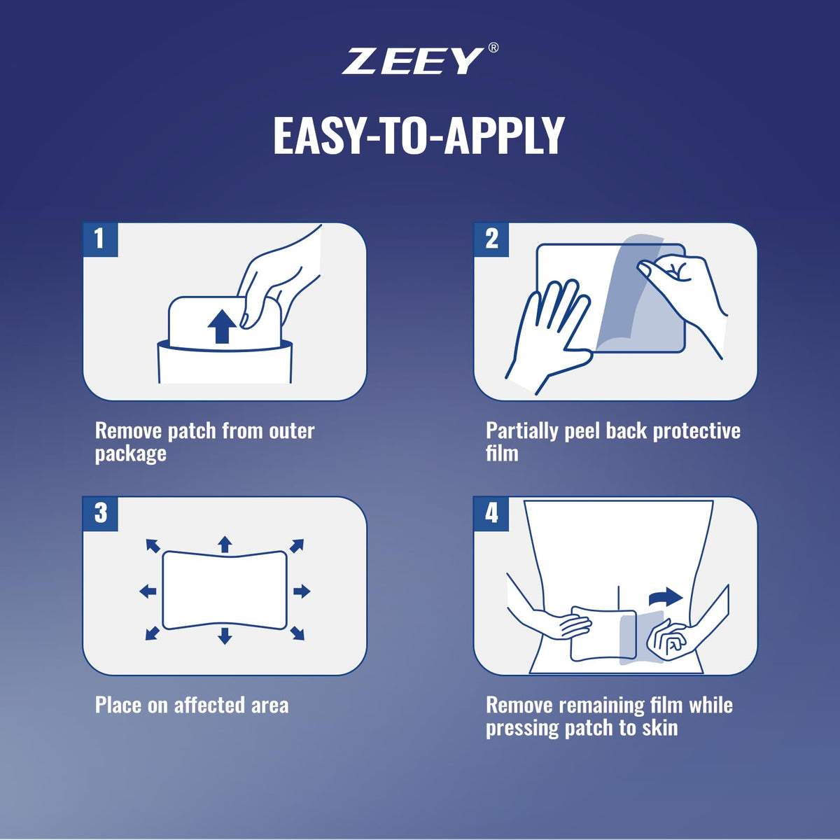 ZEEY 5% Menthol Overnight Pain Relief Patches, French Lavender Oil Pain Patch for Back, Knee, Neck, Shoulders, Joints, Muscle Soreness, Fast Acting, Topical Analgesic, Gel Patch, 3.94" x 2.76", 5Ct ZEEYBuy Supplements Australia