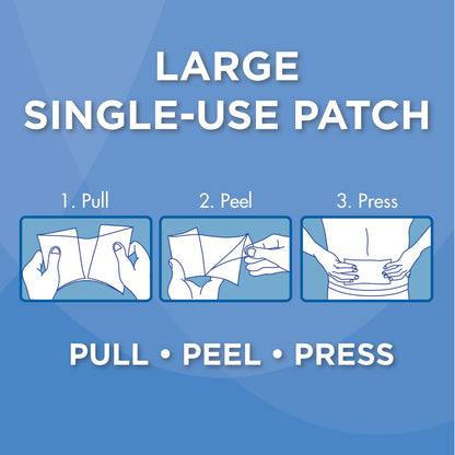 HealthWise Cold Hot Medicated Menthol XL Patch | 5% Menthol | Back and Large Areas | 5.51” x 9.84” | 6-Count | Paraben-Free | Soothes Minor Aches and Pains | Super-Size Relief HealthWiseBuy Supplements Australia
