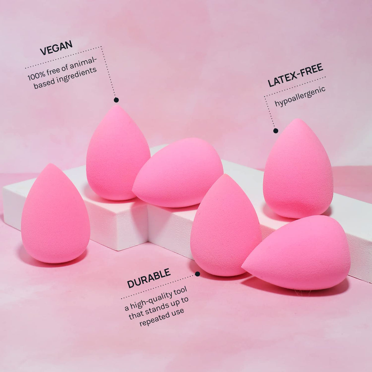 AOA Studio Collection makeup Sponge Set Latex Free and High-definition Set of 6 makeup Wonder blender For Powder Cream and Liquid, Super Soft Wonder Beauty Cosmetic AOA STUDIOBuy Supplements Australia