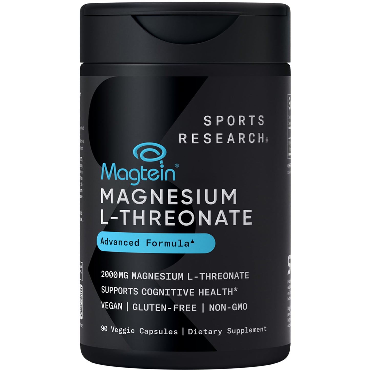 Sports Research® Magnesium L-Threonate Capsules 2000mg - High-Absorption Magtein® for Enhanced Brain Health, Memory, Focus & Restful Sleep Support - Vegan · Non-GMO · Gluten Free - 90 Count Sports Research buy supplements Au