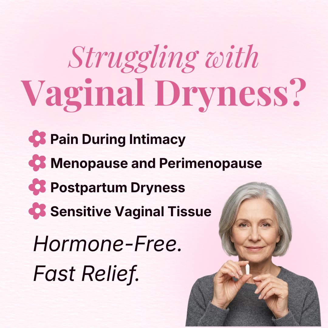 VLUSH Vaginal Moisturizer: Hormone-Free Hyaluronic Acid Suppositories for Dryness & Intimate Comfort – Clean Support for Menopause & Perimenopause (10pk) VLUSH buy supplements Au
