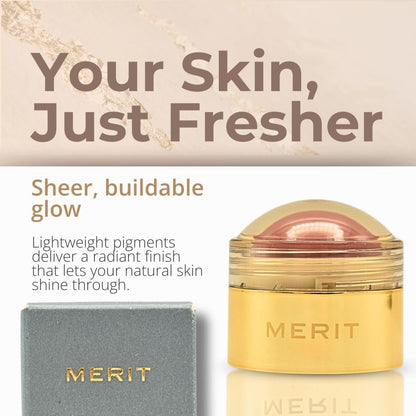 MERIT Flush Balm Cream Blush – Archival Cool Mauve | Hydrating Radiant Cheek & Lip Tint Stick with Vitamin E | Lightweight, Buildable, Vegan & Cruelty-Free Blush MeritBuy Supplements Australia