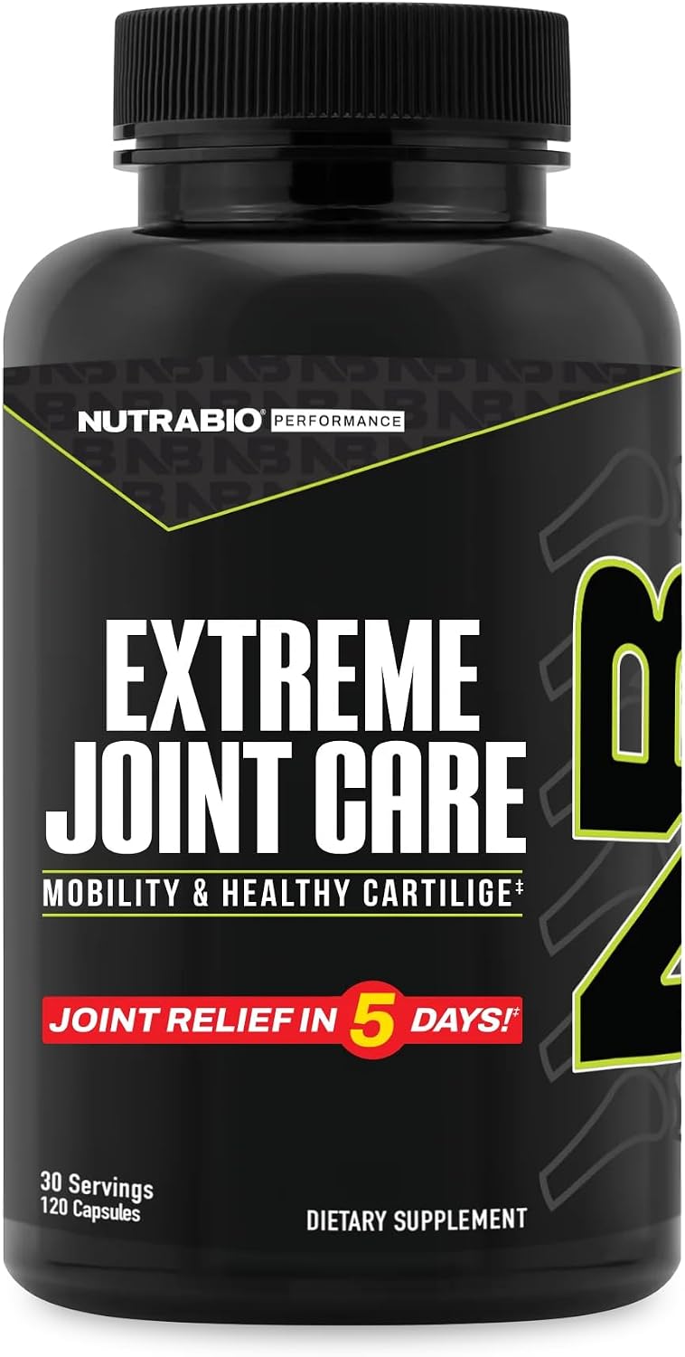 NutraBio Extreme Joint Care - Joint Support Supplement - Joint Health Supplement, Supports Joints, Mobility, and Cartilage - 120 Capsules