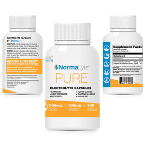 NormaLyte Electrolyte Capsules - Replenish Electrolytes for Peak Performance - Hydration Salt Pills with Essential Minerals for Energy Boost, and Muscle Recovery - 100ct/Bottle NormaLyteBuy Supplements Australia