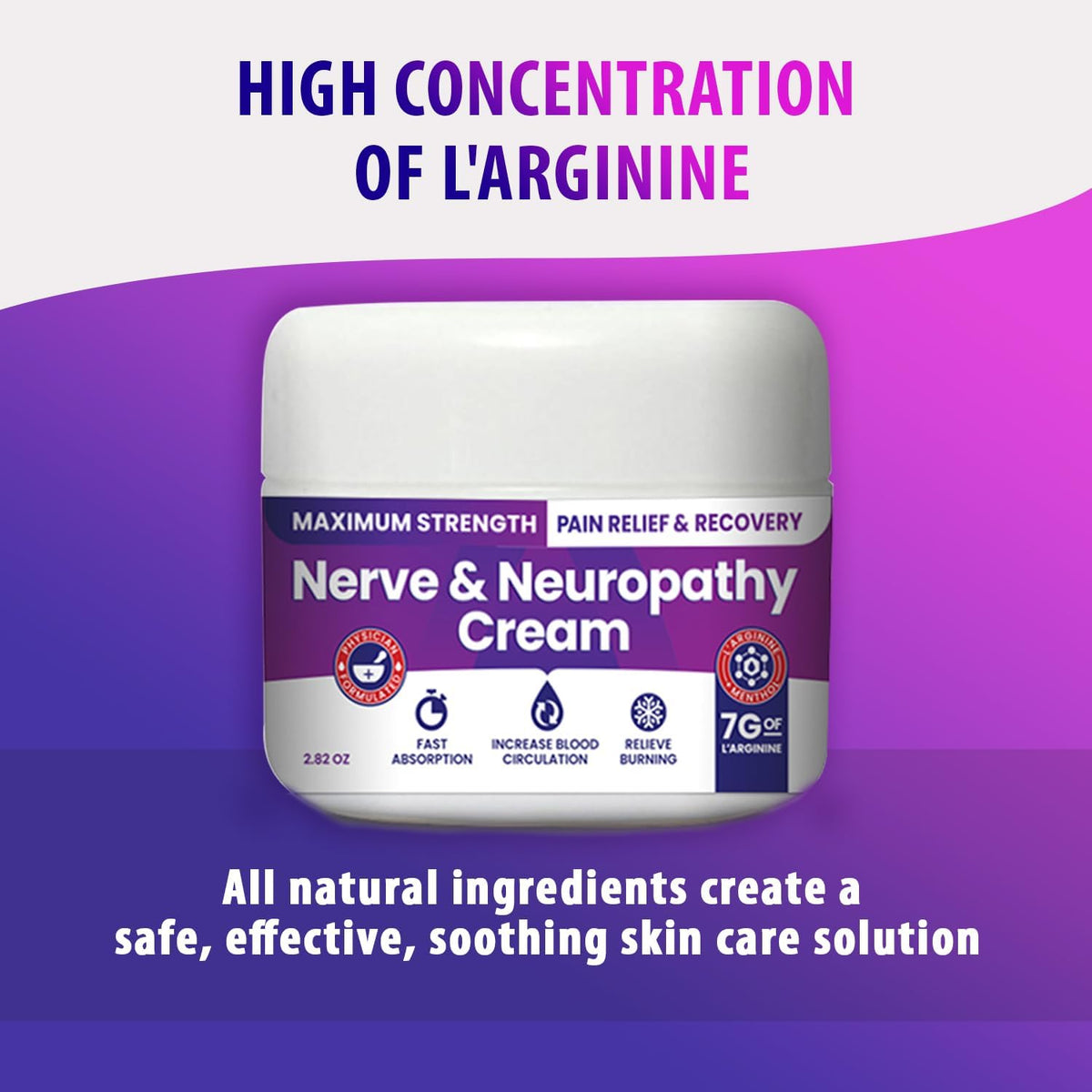 Nerve and Neuropathy Cream – Plant Powered Relief for Foot, Hands, Legs, Toes Includes 7grams of L’Arginine; Vitamin B6, Arnica, Aloe -2.82oz M PAIN MANAGEMENT TECHNOLOGIESBuy Supplements Australia