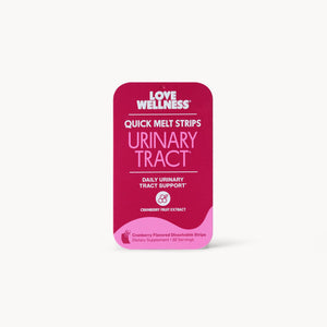 Supplement Product​Love Wellness Urinary Tract* Quick Melt Strips - Fast-Dissolving UT Support with 36 mg PACs from Cranberry Fruit Extract - Promotes Urinary Health* - No Water Needed - Vegan and Sugar Free - 32 Strips - GlowUpCaUSA