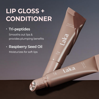 Laka Fruity Lip Glotioner, 10ml/0.33 fl.oz, Lip Gloss with High Shine Vivid Colors, Jelly tip for Hygienic & Easy Application, K-Beauty (#703 Apri) LakaBuy Supplements Australia