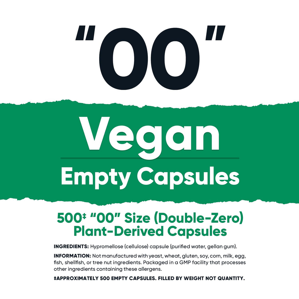 Nutricost Empty Capsules Size 00 Vegan - 500 Clear Empty Plant-Based Capsules - Kosher Certified, Halal Certified, Non-GMO, Soy Free, Gluten Free, Vegetarian Nutricost buy supplements Au