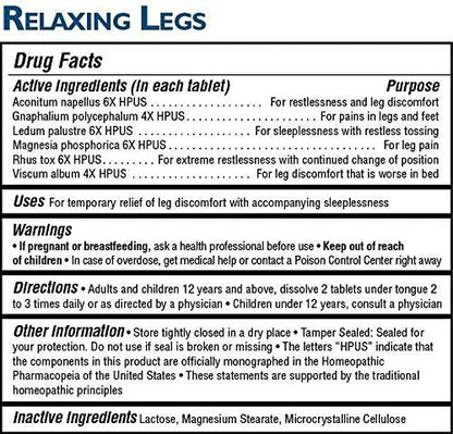 MagniLife Relaxing Legs 125 Count Quick Dissolve Tablets Relaxing Leg Cream PM 4oz Jar Restless Legs MagniLifeBuy Supplements Australia