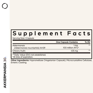 Codeage Akkermansia Synbiotic Supplement - 100 Million AFU Akkermansia Probiotic & Chicory Inulin Prebiotic - Chicory Root - 1 Capsule Per Serving - Non-GMO, Gluten-Free - 30 Capsules CodeageBuy Supplements Australia