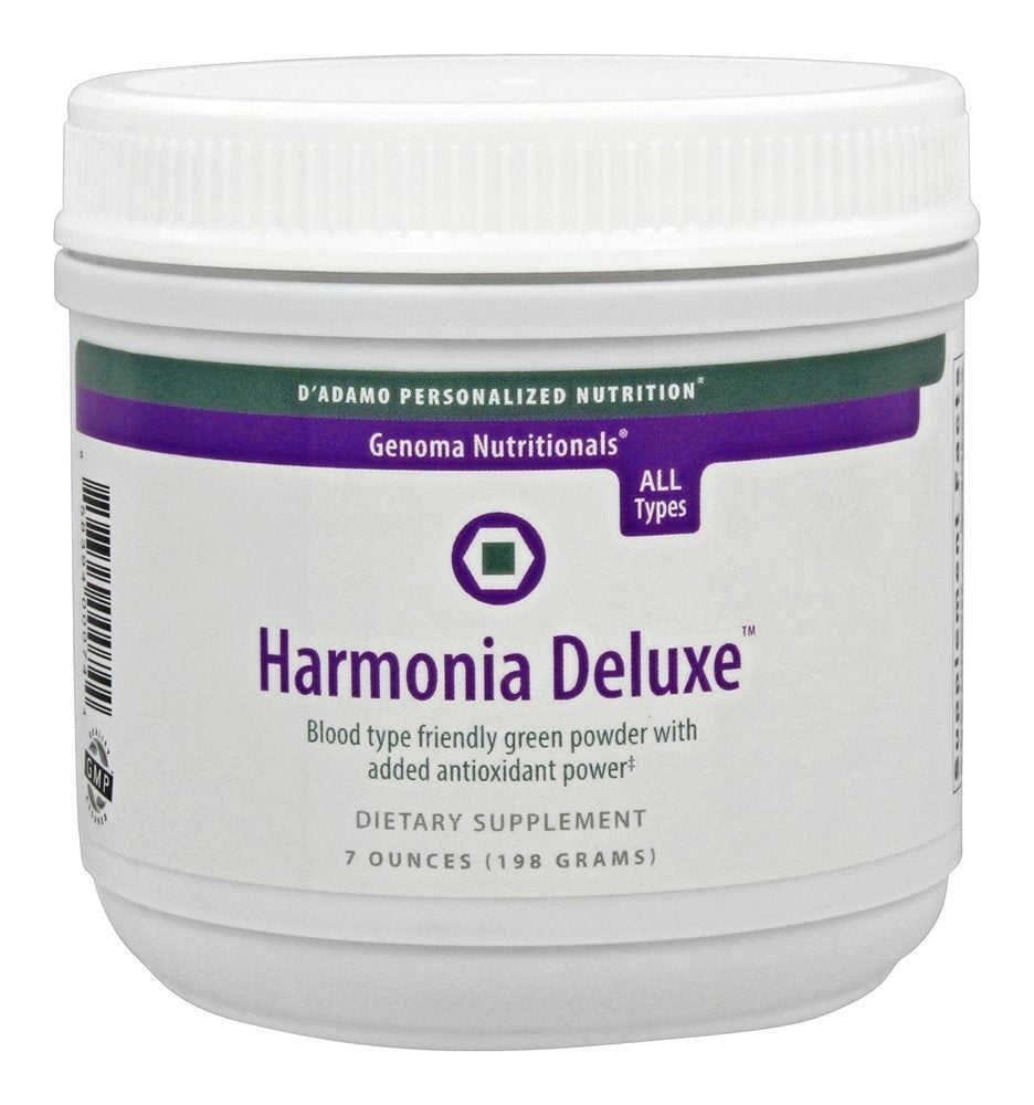 D'Adamo Personalized Nutrition Harmonia Deluxe dietary supplement container on a white background