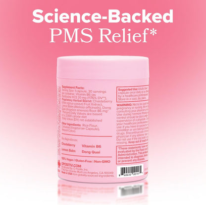 FLO PMS for Hormonal Breakouts, Bloating, Cramps, & Mood – 30-Day Supply