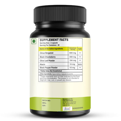 SETNUTRA Well From Within 5 in 1 Citrus Bergamot Supplement with Black Chokeberry Olive Leaf Niacin & Black Pepper | Heart Health Support Antioxidant Boost | Non GMO Gluten Free Capsules (60 Count) SETNUTRA Well From Within buy supplements Au
